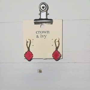 NWT Crown and Ivy earrings